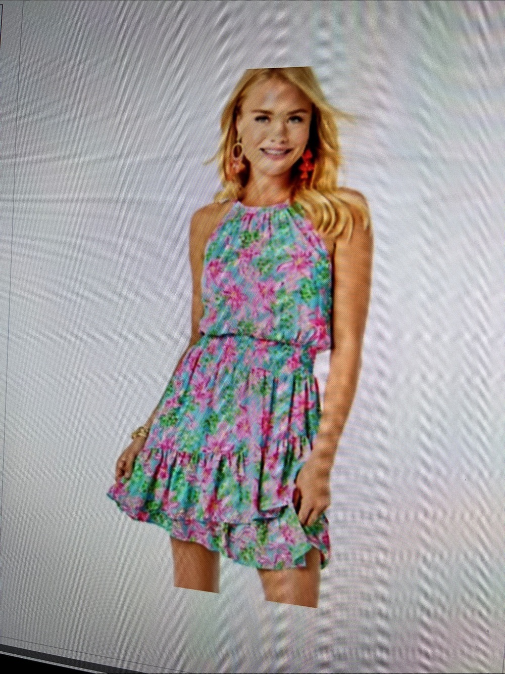 Lilly Pulitzer size 12 Pamelyn Lileeze in surf blue - Picture 2 of 5